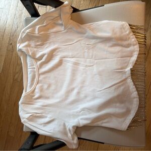 Elegant White Top with Gold Accents